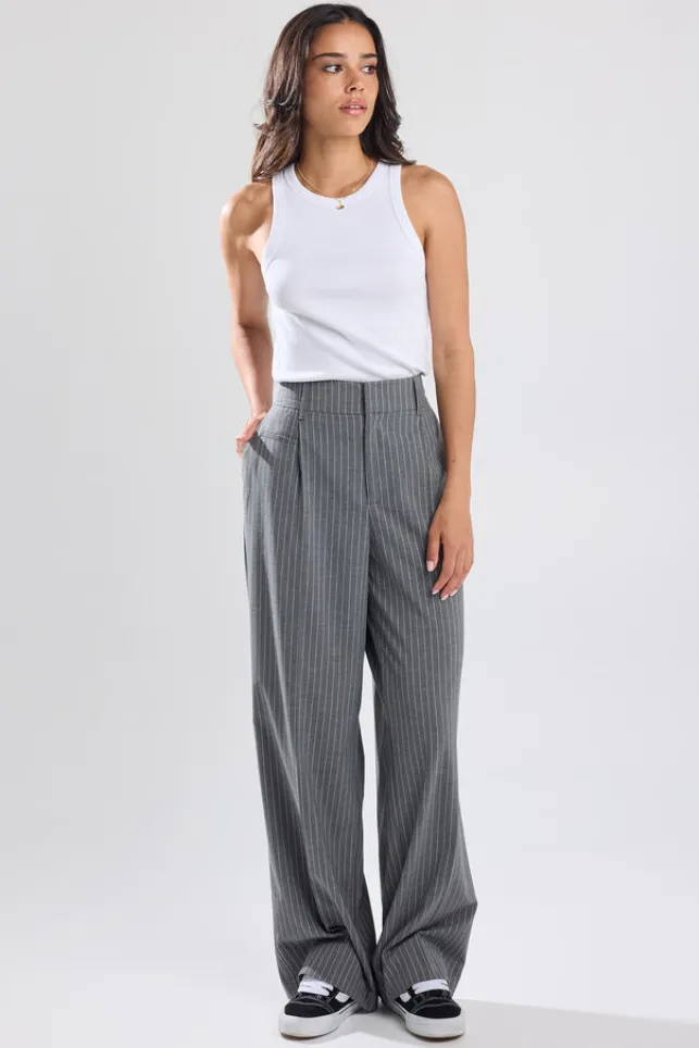 Best AmericaToday Broek Porsia Grey/white