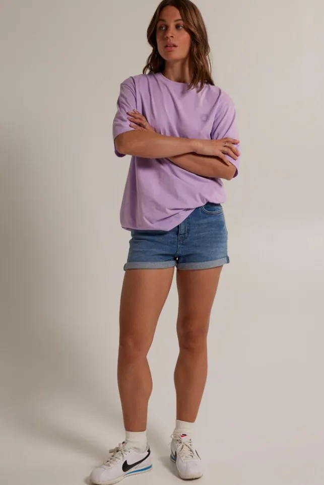 Online AmericaToday Denim short Lucy Mediumblue
