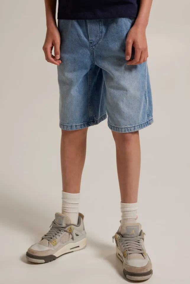 Best Sale AmericaToday Denim short Nero JR Mediumblue