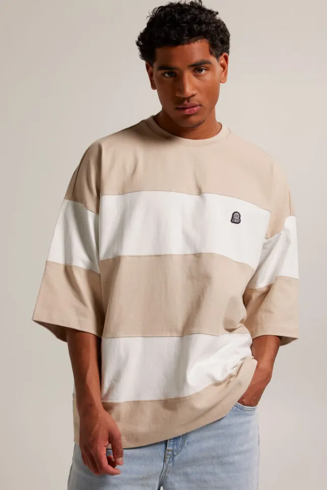 Discount Dr.Denim Dr. Denim Curtis tee T-shirt Taupe