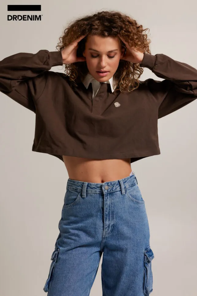 Flash Sale Dr.Denim Dr. Denim Jodi Rugby T-shirt Brown