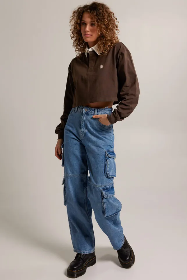 Flash Sale Dr.Denim Dr. Denim Jodi Rugby T-shirt Brown