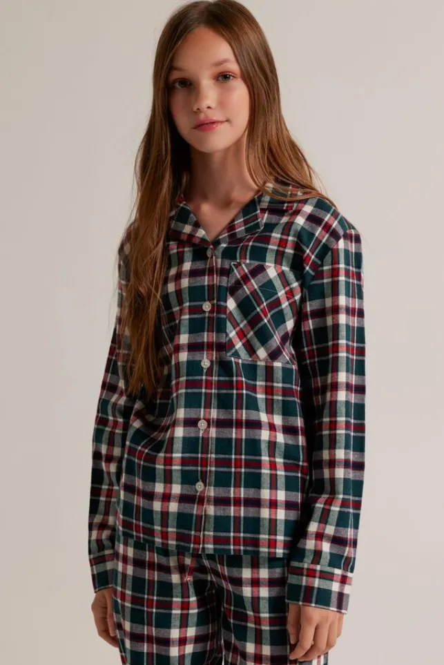 Outlet AmericaToday Pyjama Labello JR Shirt Green/red