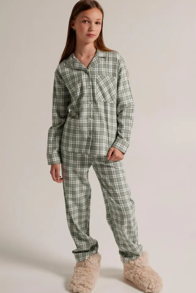 New AmericaToday Pyjamabroek Labello JR Bottom White/green