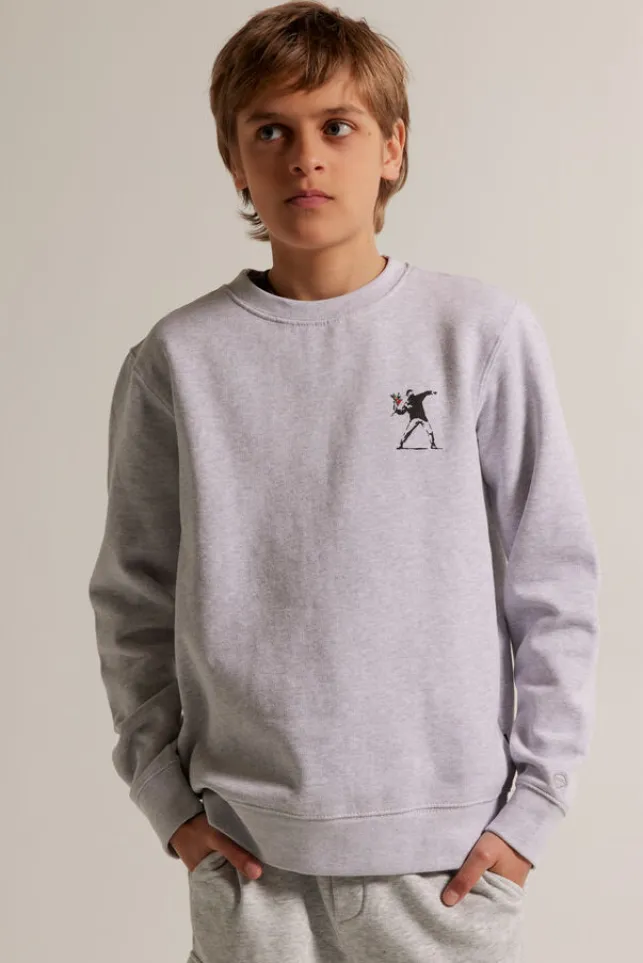 Store AmericaToday Sweater Santos JR lightgreymelange