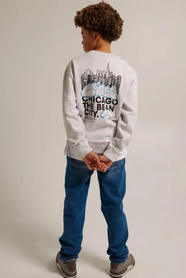 Cheap AmericaToday Sweater Story crew JR lightgreymelange