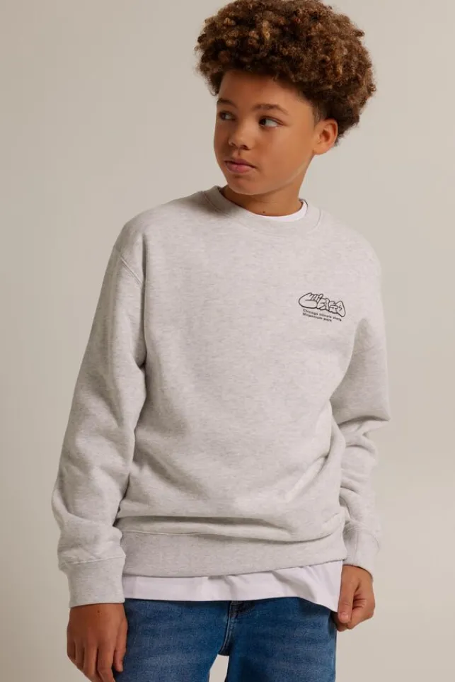 Cheap AmericaToday Sweater Story crew JR lightgreymelange