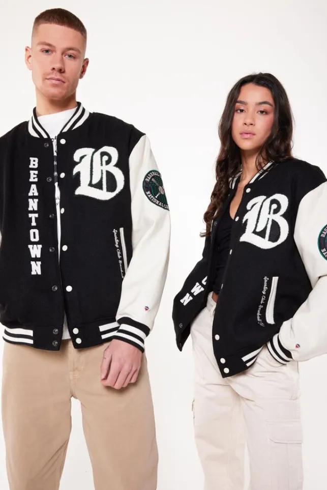 Online AmericaToday Varsity jacket Boston Joah Black