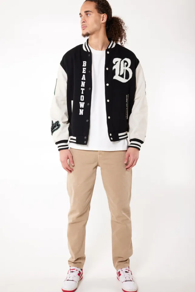 Online AmericaToday Varsity jacket Boston Joah Black