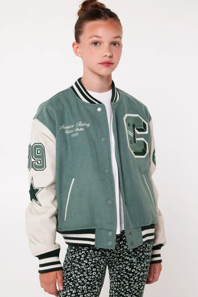 Sale AmericaToday Varsity jacket Jewel JR Sage